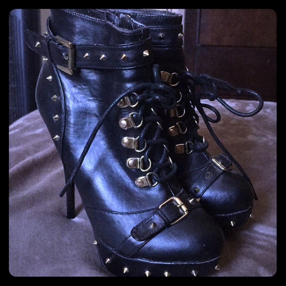 Black High Heel Booties